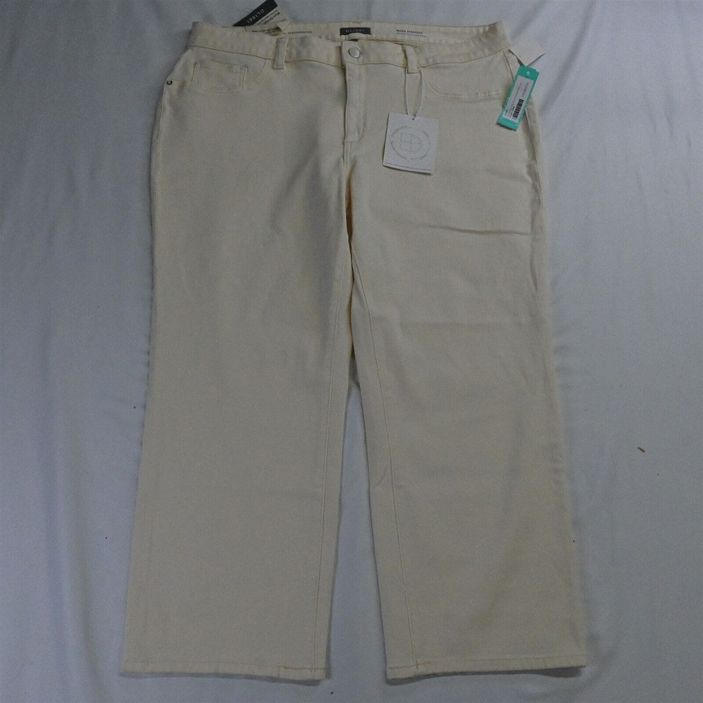 NEW DL1961 20W‎ Mara Straight Yellow Stretch Denim Jeans